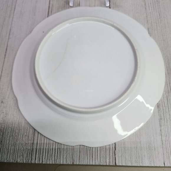 Vintage Bassett Limoges Dinner Plates Pink White Flower Austria 7.5 in Set Of 2 - Picture 7 of 9